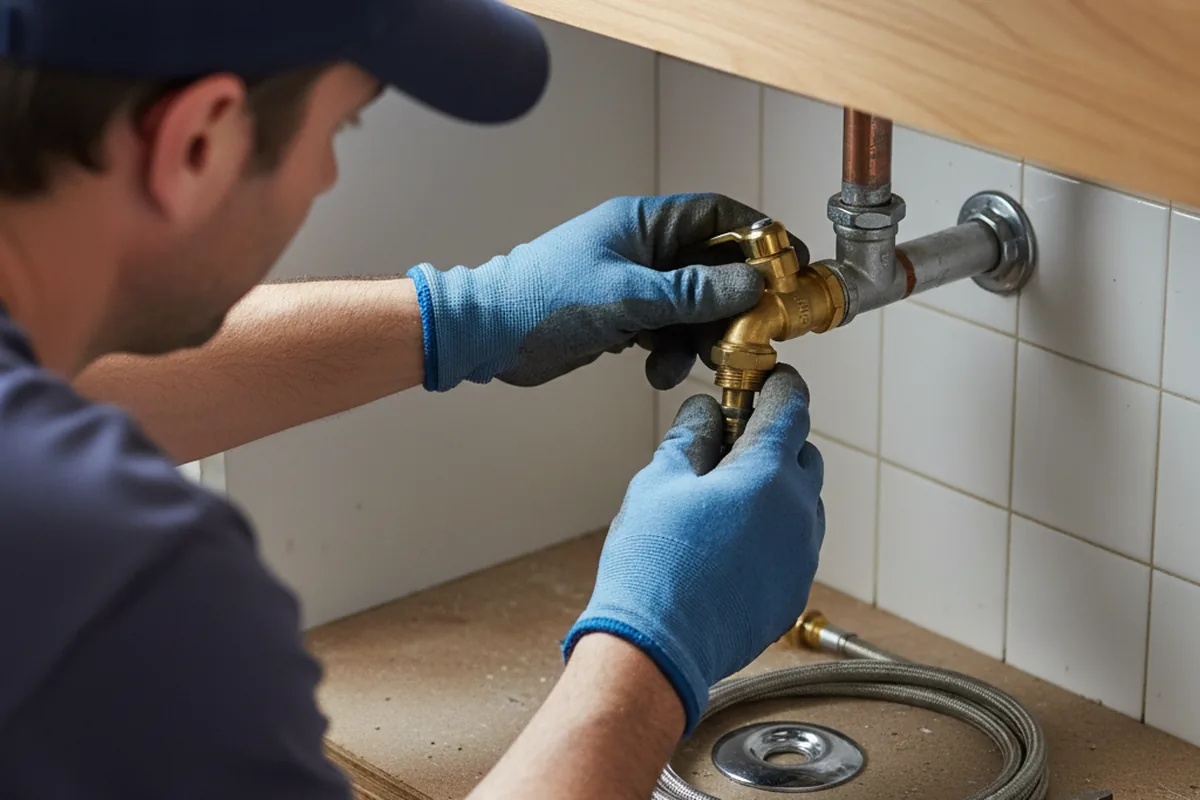 Shutoff valve and fitting work during Emergency Plumbing in Casco